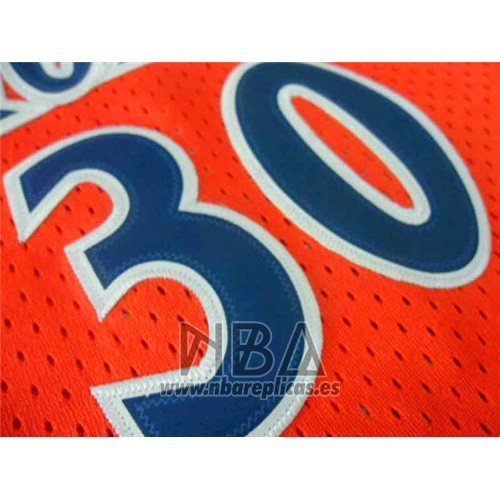 Camiseta Golden State Warriors Stephen Curry NO 30 Retro Naranja